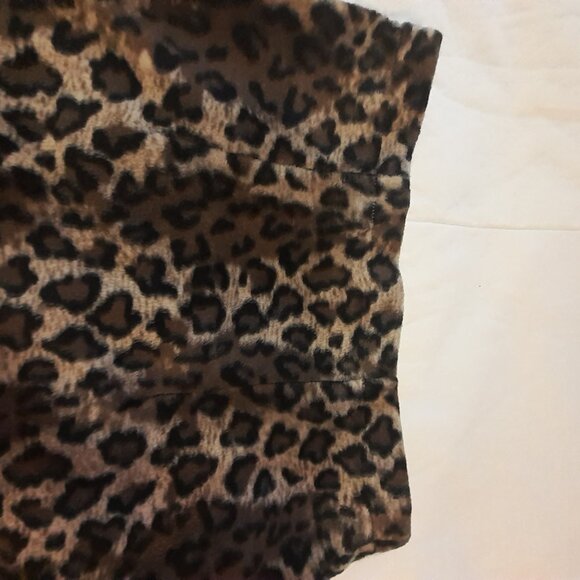 Vintage Handmade Faux Fur Leopard Print Skirt Size Small - Picture 4 of 8